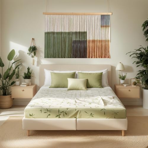 Sdjazl Woven Boho Macrame Wall Hanging Home Decor Tapestry Dip-Dyed Large Macrame Wall Art Colorful Mountain Landspace for Living room (green1) - Image 6