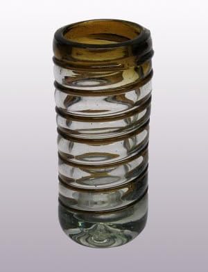 Amber Spiral 2 oz Tequila Shot Glasses (set of 6), Recycled Glass, Lead-free, Toxin-Free (Shot) - Image 2