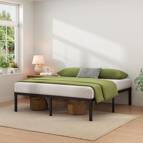 NEW JETO Metal Bed Frame,King Size Bed Frame with Storage Space,14 Inch by CreatingANewLife