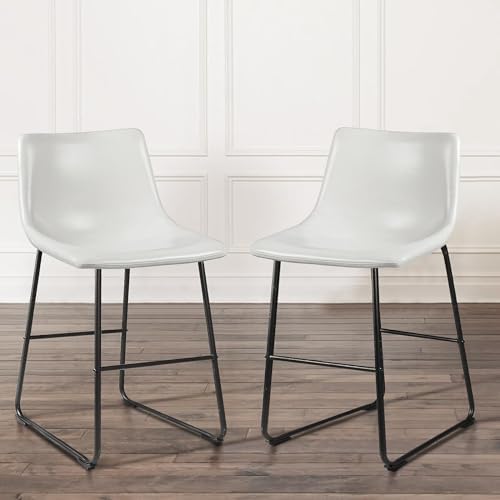 Waleaf 26 Inch Counter Height Bar Stools Set of 4, Faux Leather Bar Chairs - Image 3