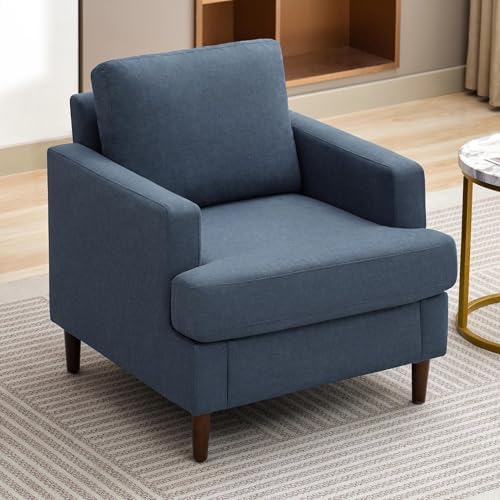 Weture Mid-Century Accent Chair, Blue Grey Armchair Living Room Chairs - Image 6