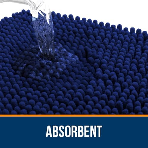 OLANLY Bathroom Runner Rugs 70x24, Extra Soft Absorbent Chenille Bath Rugs - Image 4