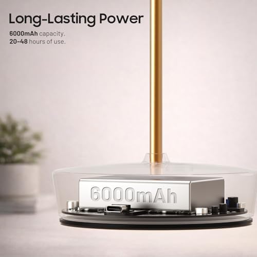 2 Pack Rechargeable Cordless Table Lamp, 6000mAh Battery Table Light - Image 6