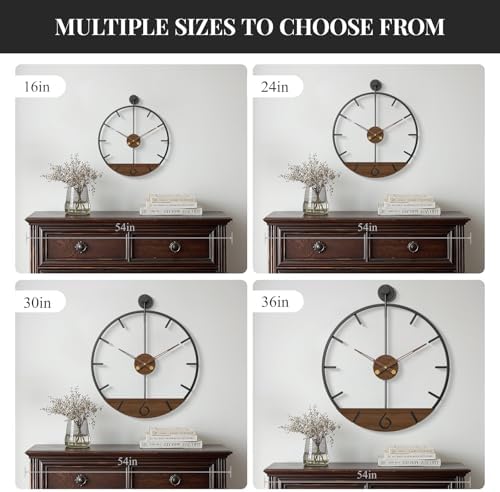Cuspin 24 Inch Wall Clock Modern Farmhouse Wall Clock for Living Room Decor - Image 6
