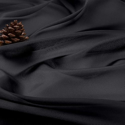 OWENIE Black Sheer Curtains 63 Inch Long 2 Panels for Living Room 59" Wide - Image 7