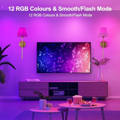Cordless Battery Operated Wall Sconces Set of 2, Rechargeable Wall Sconce with Remote, Fabric Shade Wireless Wall Sconce Fixtures for Bedroom, Living Room, Bedside (2 Bulbs Included) - Image 7
