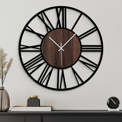 24" Silent Wall Clock – Glow Night Light, Battery Operated - Image 6