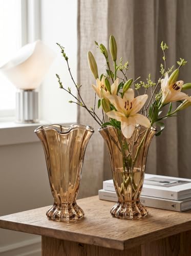 Tall Tapered Glass Vases for Centerpieces, Flowers Vase Set Home Decor - Image 5