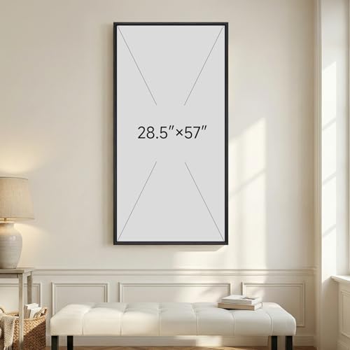 Large Framed Black White and Gold Abstract Wall Art, Vertical 30x60 In - Image 7
