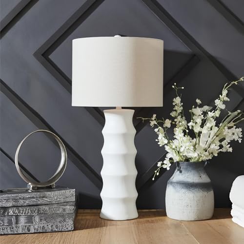 Signature Design by Ashley 1-Piece Scalloped Table Lamp for Living Room - Image 2