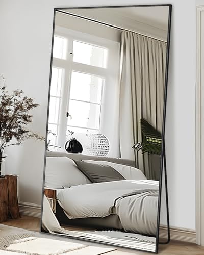 Antok Full Length Mirror, 78"x38" Floor Mirror for Bedroom, Dorm, Black by AntokMirror