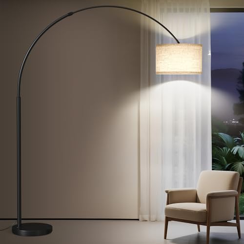 SUNMORY 82" Tall Arc Floor Lamp for Living Room, Large Standing Arched Lamp by SUNMORY
