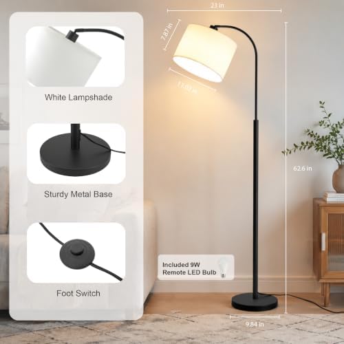 Arc Floor Lamps for Living Room 62.6'' Mid Century Modern Standing Lamp - Image 2