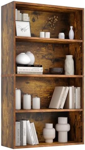 Sweetcrispy 4 Shelf Bookcase Open Display Bookshelf Storage Organizer by Sweetcrispy
