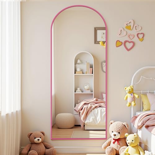58"x19" Arched Full Length Mirror with Stand,Full Body Floor Mirror - Image 3