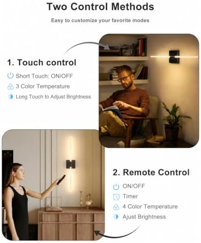 iThird Wall Sconces Set of 2, Rechargeable Wireless Sconce(Bubble Crystal) - Image 6