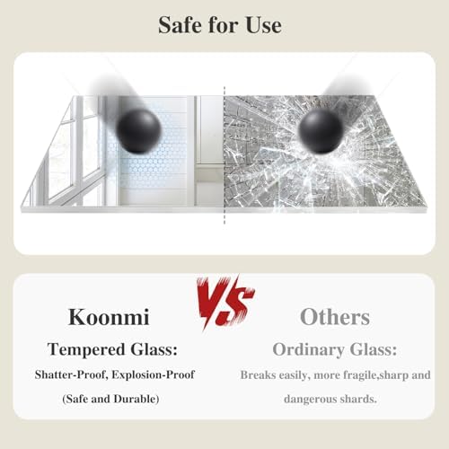 Koonmi Silver Rectangle Wall Mirror, 20x30 Inch Bathroom Mirror, Aluminum Frame Vanity Mirror for Entryway, Living Room, Bedroom Bathroom, Hangs Horizontally or Vertically - Image 4