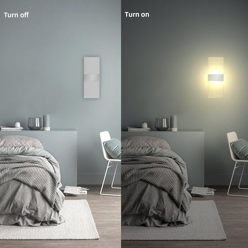 KICAAO Modern Wall Sconces 4Pack, Led Wall Light 10w, Warm White 2700K - Image 4