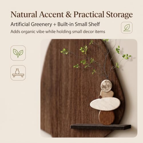 Modern 3D LED Wall Art Decor Silent Clock &Artificial Plant,Crystal Texture - Image 5