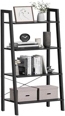 VASAGLE Ladder Shelf, Bookcase Book Shelf, Storage Shelves, 4-Tier, 22In by VASAGLEbySONGMICSHOME