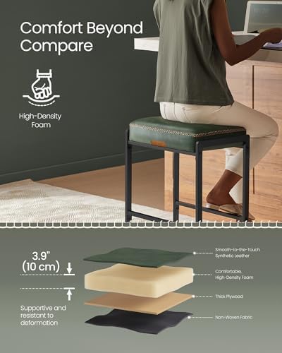 VASAGLE Bar Stools Set of 4, Counter Height, PU Leather, 26-Inch - Image 6