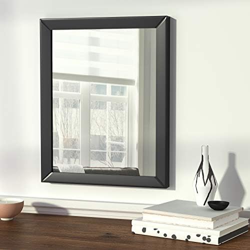 Amazon Basics Rectangular Wall Mount Mirror with Standard Trim for Bedroom, Living Room, Entryway, Hangs Horizontally or Vertically, 16 x 20 inch, Black - Image 6