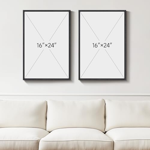 Large Framed Neutral Abstract Floral Wall Art for Living Room, 24x36 In - Image 4