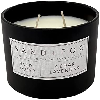 Sand + Fog Scented Candle - Cedar Lavender – Additional Scents and Sizes – 100% Cotton Lead-Free Wick - Luxury Air Freshening Jar Candles - Perfect Home Decor – 12oz - Image 2