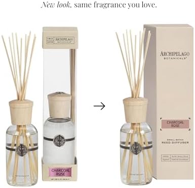 Archipelago Botanicals Charcoal Rose Reed Diffuser, 7.85 fl oz - Image 2