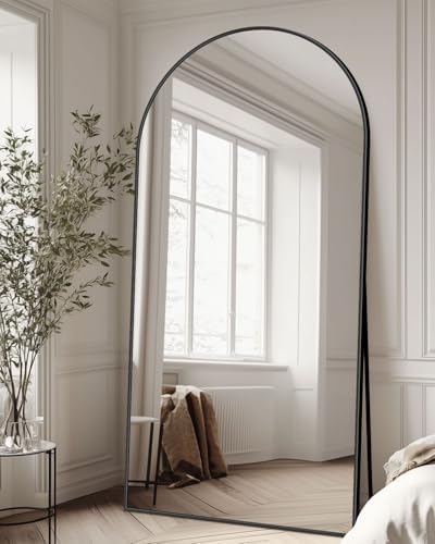 78"x38" Arched Full Length Mirror with Stand,Full Body Floor Mirror by CoomilyBrandStory