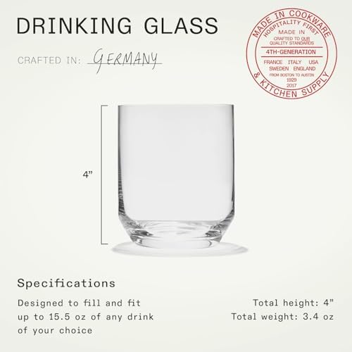Made In Cookware - Drinking Glasses - 15 oz - Set of 4 - Made of Ultra-Durable Crystal - Crafted in Germany - Image 5