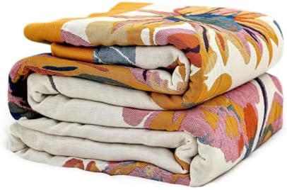LUTBM Throw Blanket for Bed, 100% Cotton Boho Lightweight Quilt, Room Decor by LUTBMFindYourFreeSpiritatHome
