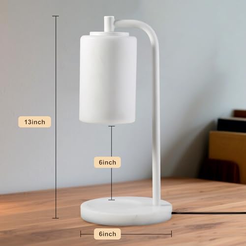 Marble White Candle Warmer Lamp, Bedroom Home Decor Marble Base White Electric Candles Warmer with Timer & Dimmer, Housewarming Gifts, Spring & Easter Decorations - Image 4