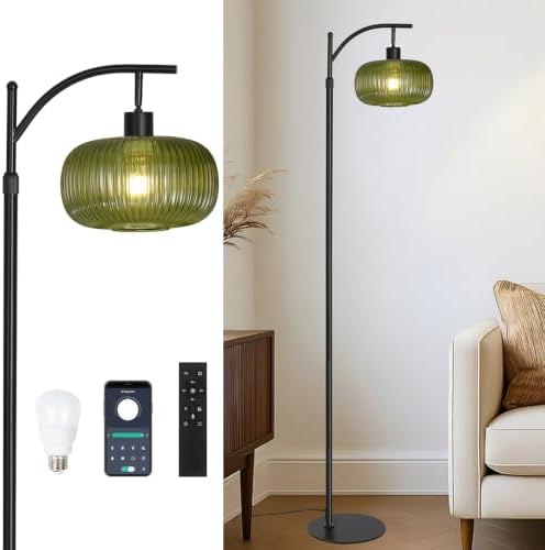 Modern Floor Lamps for Living Room, Dimmable Gold Standing Lamp with Remote by infusesyourabodewithwarmth