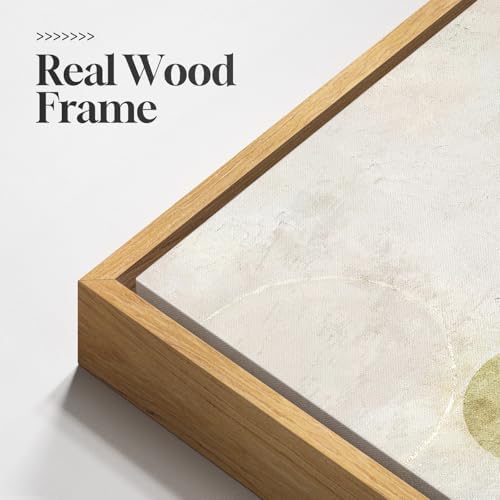 Extra Large Framed Green Gold Abstract Wall Art for Living Room, 36x72 In - Image 5
