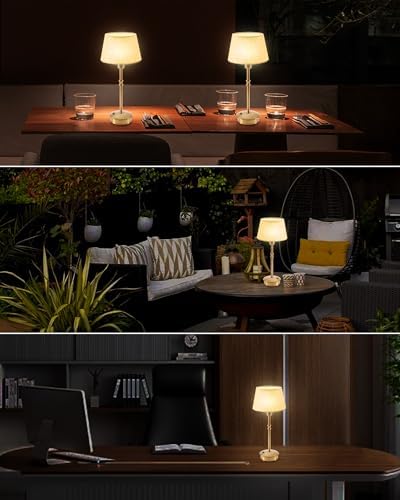 UMEXUS Cordless Rechargeable Table Lamp, Small Battery Operated Table Light - Image 2