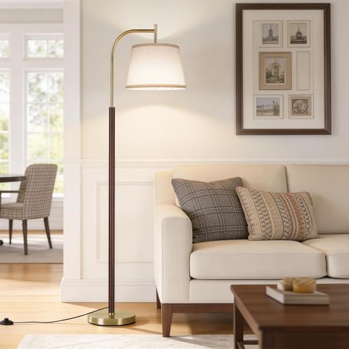 SUNMORY Wood Floor Lamp for Living Room, Mid Century Modern Standing Lamps - Image 4