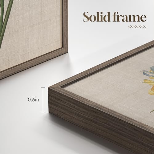 Framed Vintage Botanical Floral Wall Art for Bedroom, 4 Piece 11x14 In - Image 5