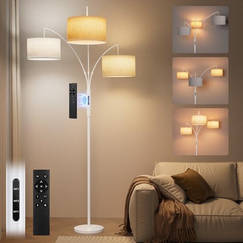 SIBRILLE Upgraded 36W Floor Lamps for Living Room - Super Bright Dimmable Tree Floor Lamp with Remote & Touch Control, Tall Lamp for Living Room Corner, Bedroom, Office by SIBRILLE