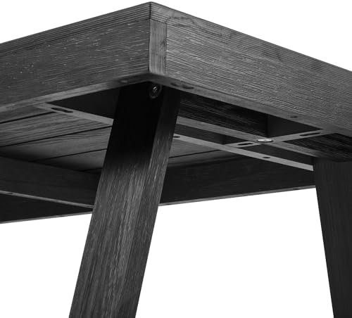 Plank+Beam Classic 48 Inch Dining Table, Rectangular, Black Wirebrush - Image 3