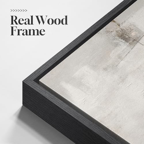 Large Framed Neutral Abstract Wall Art for Living Room, Set of 3 24x36 In - Image 5