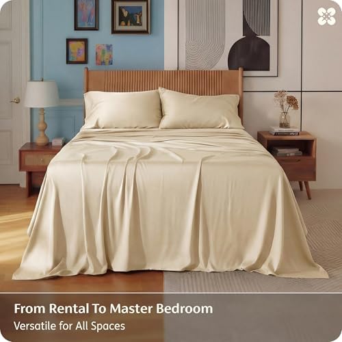Bedsure PureWoven Rayon Derived from Bamboo, California King Sheet Sets - Image 5