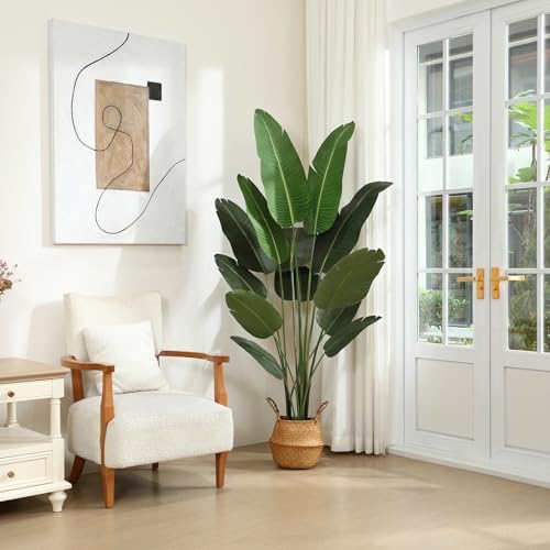 Ferrgoal 6ft Artificial Bird of Paradise Plant with Basket-Set of 2 - Image 4