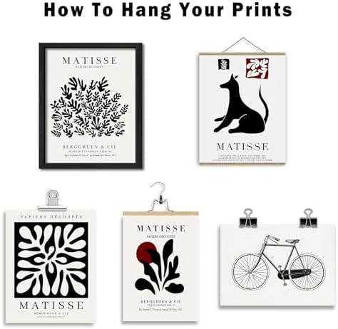 ANERZA 16 PCS Black and White Wall Art Decor, Matisse Abstract Gallery Wall Prints for Bedroom, Minimalist Posters for Living Room Aesthetic, Collage Kit Pictures, Dorm Home Decor - Image 4
