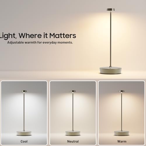 Rechargeable Cordless Table Lamp, 6000mAh Battery Table Light - Image 4