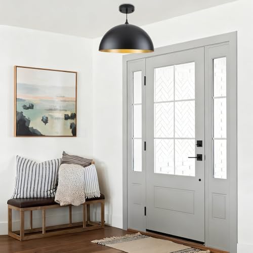 Black Large Pendant Light 2 Packs,19.7inches, Kitchen Pendant Lighting, Oversized Modern Pendant Lights, Farmhouse Pendant Lighting, Pendant Light for Bedroom, Kitchen Island - Image 5