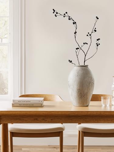 LE TAUCI Ceramic Flower Vase, 13.2 Inch Large Wabi-Sabi Vase, Tall Floor Vase for Home Decor, Living Room Table & Mantel Centerpiece, Watertight & Sturdy, Weathered Stone Greige - Image 3