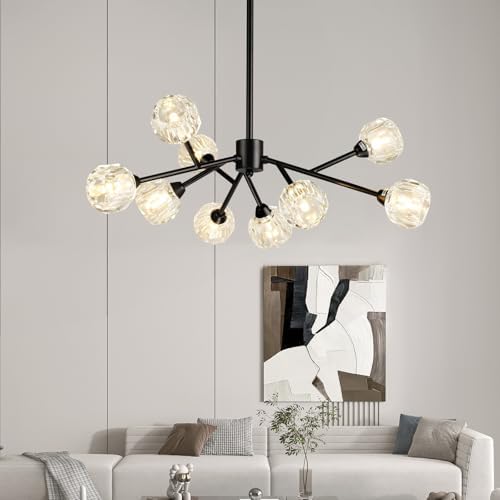 Weesalife Sputnik Chandeliers for Dining Room，9 Lights D30'' Inch by Weesalife