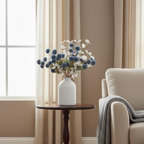 Large White Vase, Big Iron Vase for Long Stem Flowers, Modern Decor - Image 5