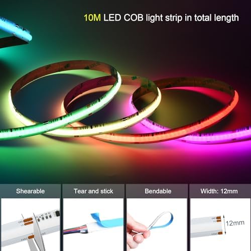 WS2811 Smart IC RGB COB Led Strip Color Chasing Addressable Light 16.4FT/5M - Image 3